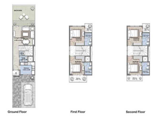 Floor plan - Type C - 4BHK - Reportage Hills